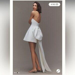 Sachin & Babi Grace Strapless Back-Bow Mini Dress